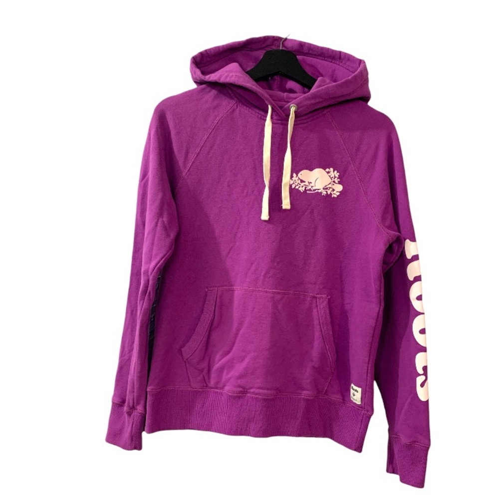 ROOTS Canada Sweatshirt Purple XS Pullover Hoodie Activewear Leisure Casual